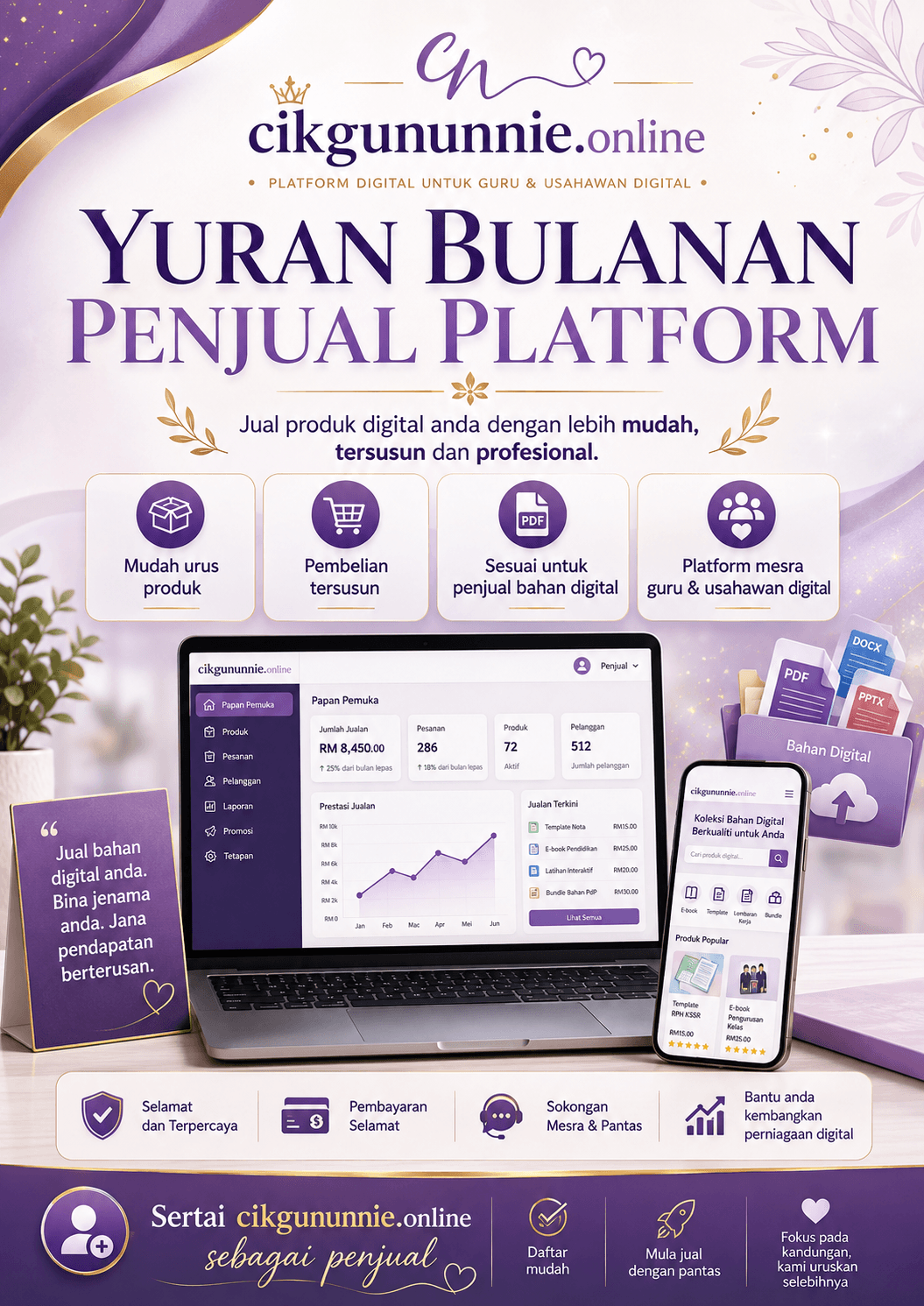 Yuran Bulanan Penjual Platform