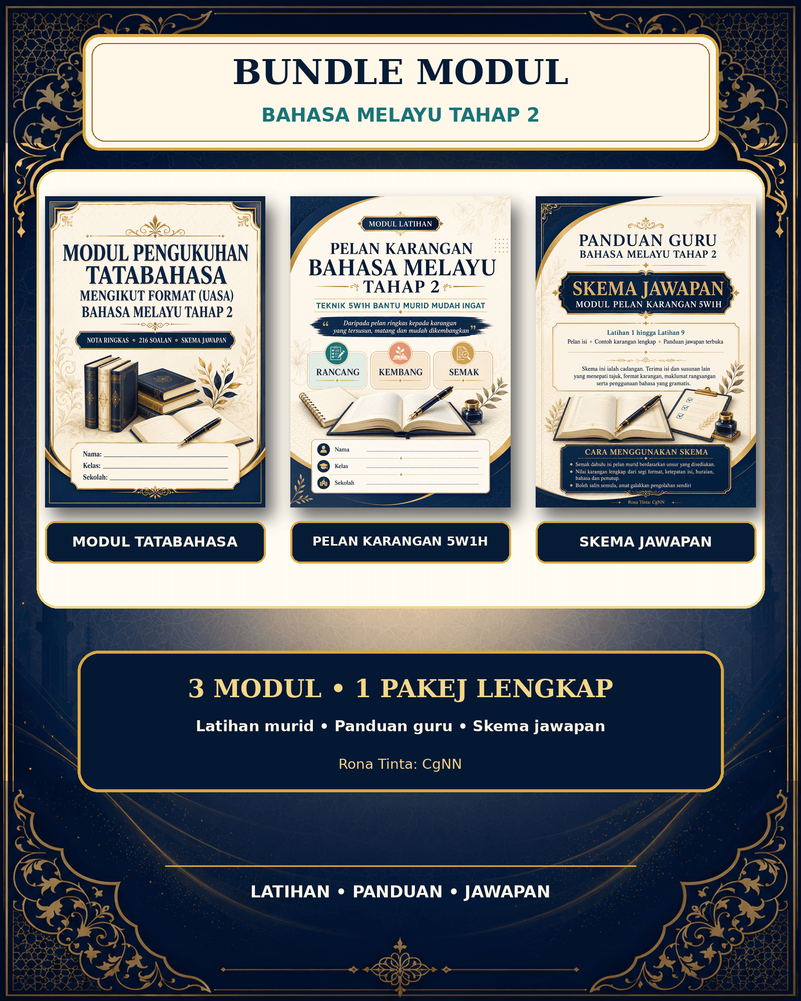 BUNDLE BM TATABAHASA DAN KARANGAN TAHAP 2
